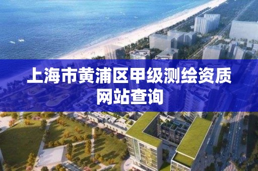 上海市黄浦区甲级测绘资质网站查询