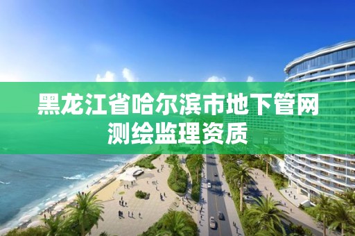 黑龙江省哈尔滨市地下管网测绘监理资质