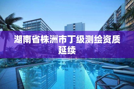 湖南省株洲市丁级测绘资质延续