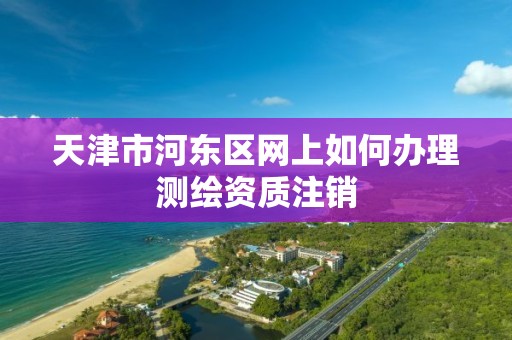 天津市河东区网上如何办理测绘资质注销