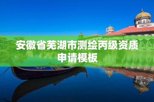 安徽省芜湖市测绘丙级资质申请模板