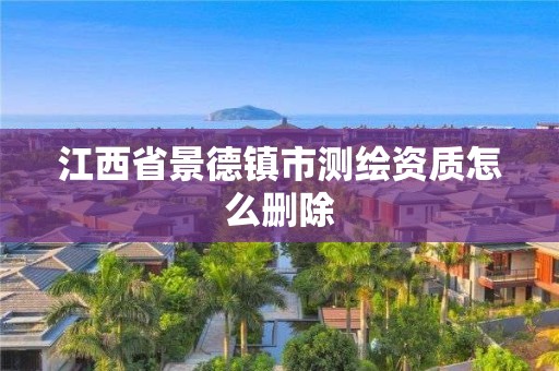 江西省景德镇市测绘资质怎么删除