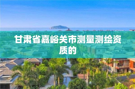 甘肃省嘉峪关市测量测绘资质的