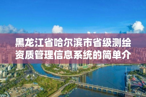 黑龙江省哈尔滨市省级测绘资质管理信息系统的简单介绍