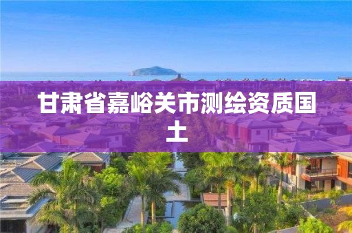 甘肃省嘉峪关市测绘资质国土