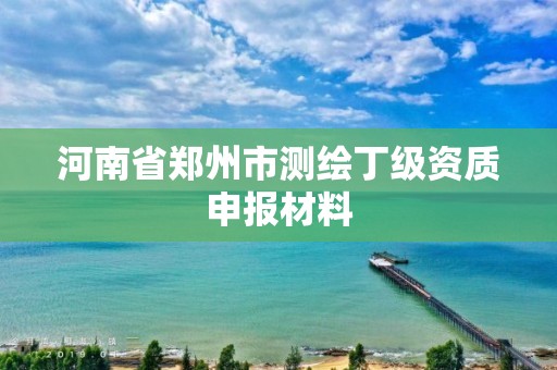 河南省郑州市测绘丁级资质申报材料