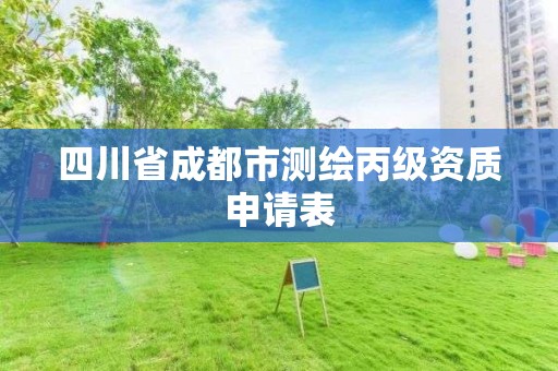 四川省成都市测绘丙级资质申请表