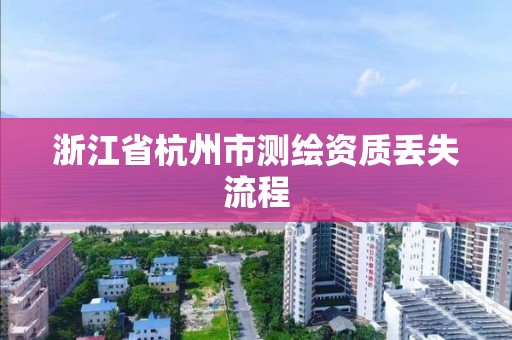 浙江省杭州市测绘资质丢失流程