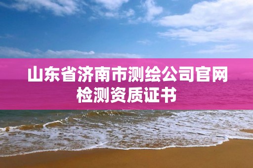 山东省济南市测绘公司官网检测资质证书