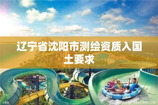 辽宁省沈阳市测绘资质入国土要求