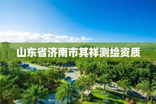 山东省济南市其祥测绘资质