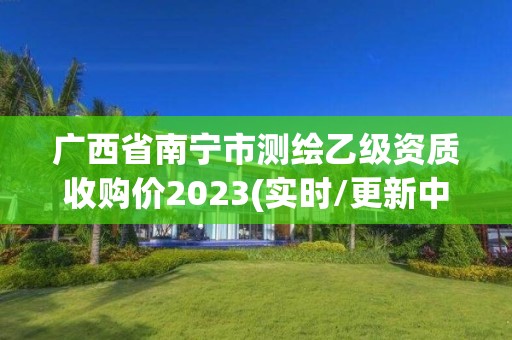 广西省南宁市测绘乙级资质收购价2023(实时/更新中)