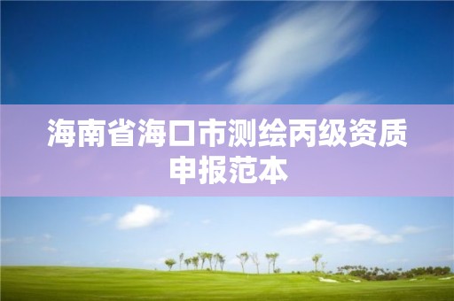 海南省海口市测绘丙级资质申报范本