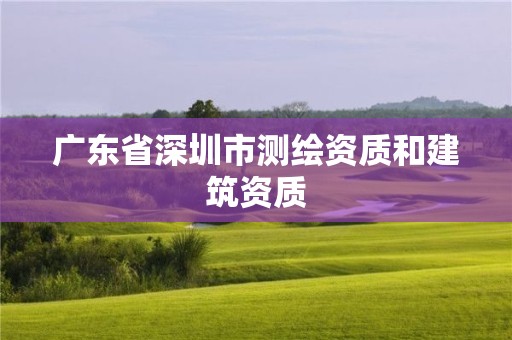 广东省深圳市测绘资质和建筑资质