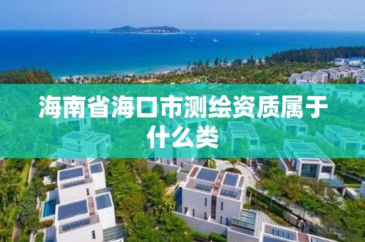 海南省海口市测绘资质属于什么类