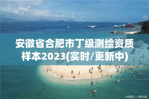 安徽省合肥市丁级测绘资质样本2023(实时/更新中)