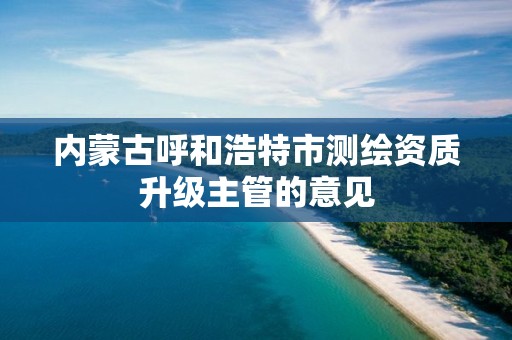 内蒙古呼和浩特市测绘资质升级主管的意见