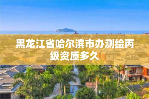 黑龙江省哈尔滨市办测绘丙级资质多久