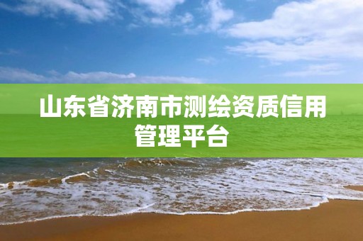 山东省济南市测绘资质信用管理平台