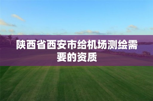 陕西省西安市给机场测绘需要的资质