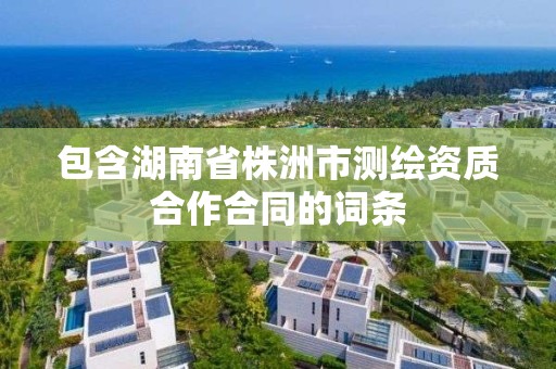 包含湖南省株洲市测绘资质合作合同的词条