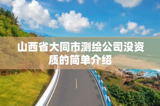 山西省大同市测绘公司没资质的简单介绍