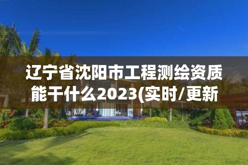 辽宁省沈阳市工程测绘资质能干什么2023(实时/更新中)