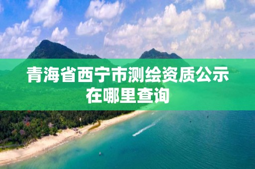 青海省西宁市测绘资质公示在哪里查询