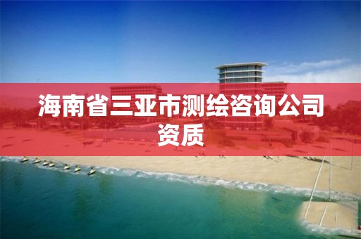 海南省三亚市测绘咨询公司资质