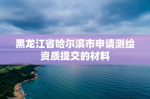 黑龙江省哈尔滨市申请测绘资质提交的材料