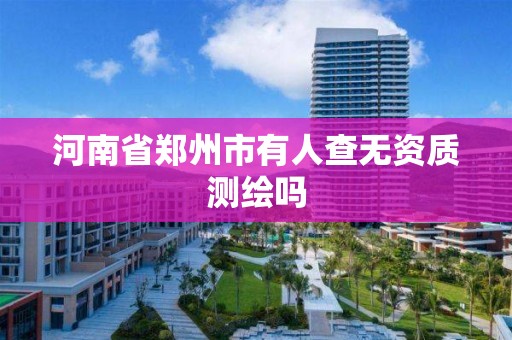 河南省郑州市有人查无资质测绘吗