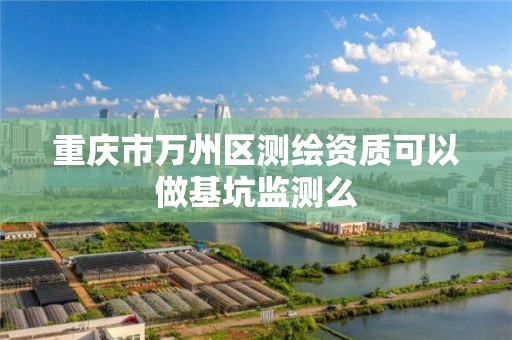 重庆市万州区测绘资质可以做基坑监测么