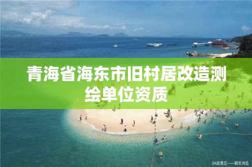 青海省海东市旧村居改造测绘单位资质