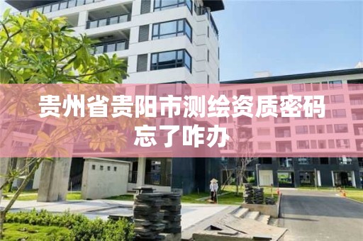 贵州省贵阳市测绘资质密码忘了咋办