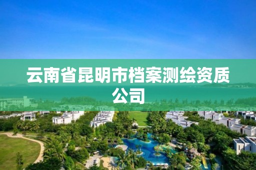 云南省昆明市档案测绘资质公司