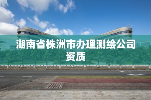 湖南省株洲市办理测绘公司资质