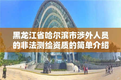 黑龙江省哈尔滨市涉外人员的非法测绘资质的简单介绍