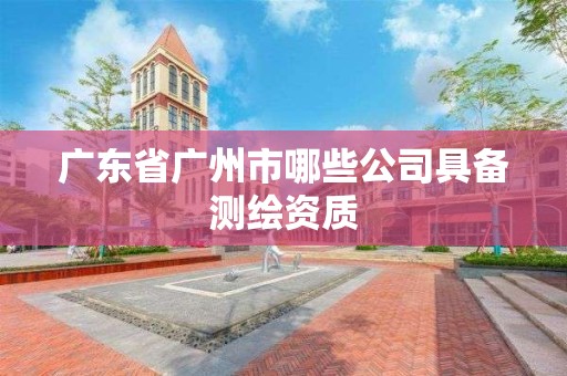 广东省广州市哪些公司具备测绘资质