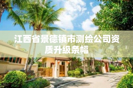 江西省景德镇市测绘公司资质升级条幅