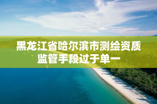 黑龙江省哈尔滨市测绘资质监管手段过于单一