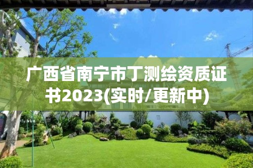 广西省南宁市丁测绘资质证书2023(实时/更新中)