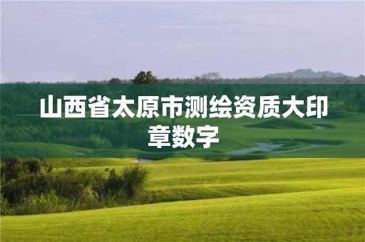 山西省太原市测绘资质大印章数字