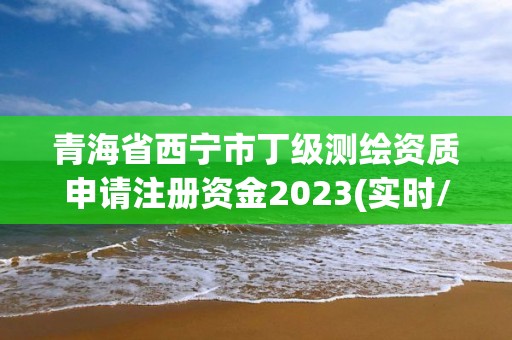 青海省西宁市丁级测绘资质申请注册资金2023(实时/更新中)