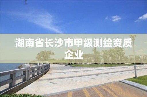 湖南省长沙市甲级测绘资质企业