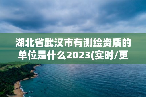 湖北省武汉市有测绘资质的单位是什么2023(实时/更新中)