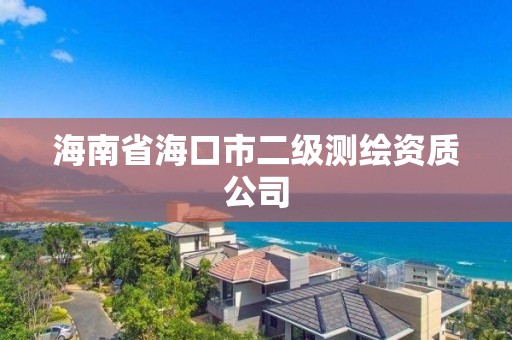 海南省海口市二级测绘资质公司