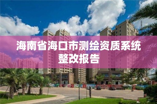 海南省海口市测绘资质系统整改报告