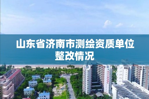 山东省济南市测绘资质单位整改情况