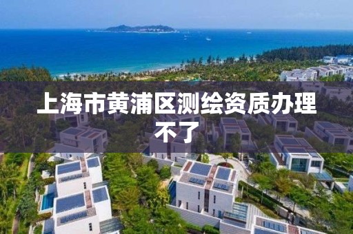 上海市黄浦区测绘资质办理不了