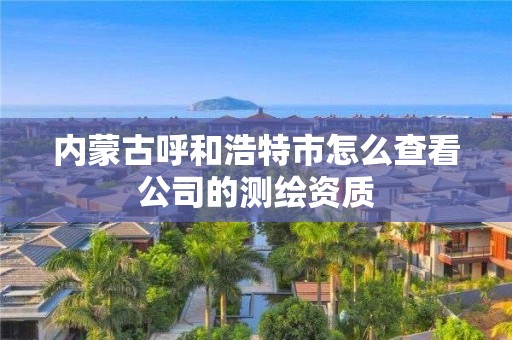 内蒙古呼和浩特市怎么查看公司的测绘资质